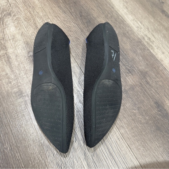 Rothy's Black Flats with Blue Trim - Picture 4 of 5